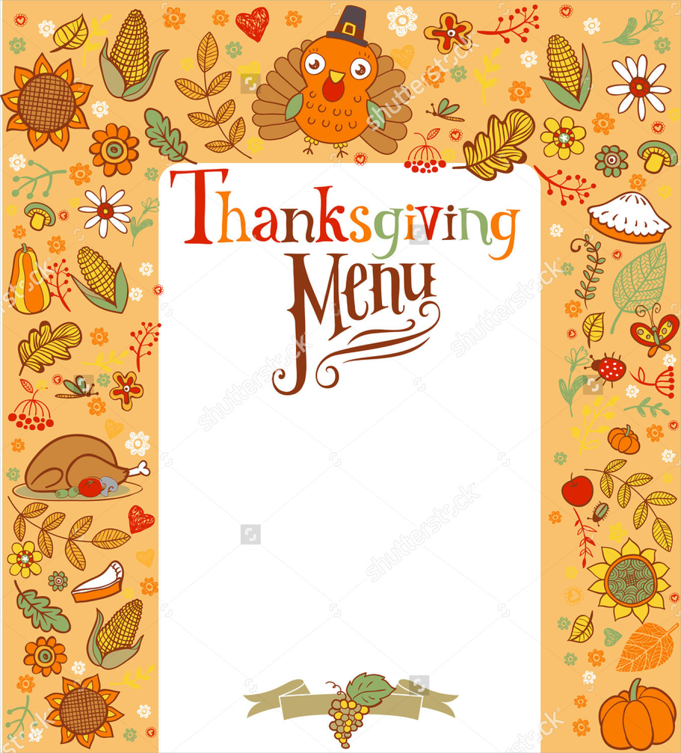 16+ Blank Menu Designs - Psd, Vector Format Download | Design Trends - Free Printable Thanksgiving Menu Template