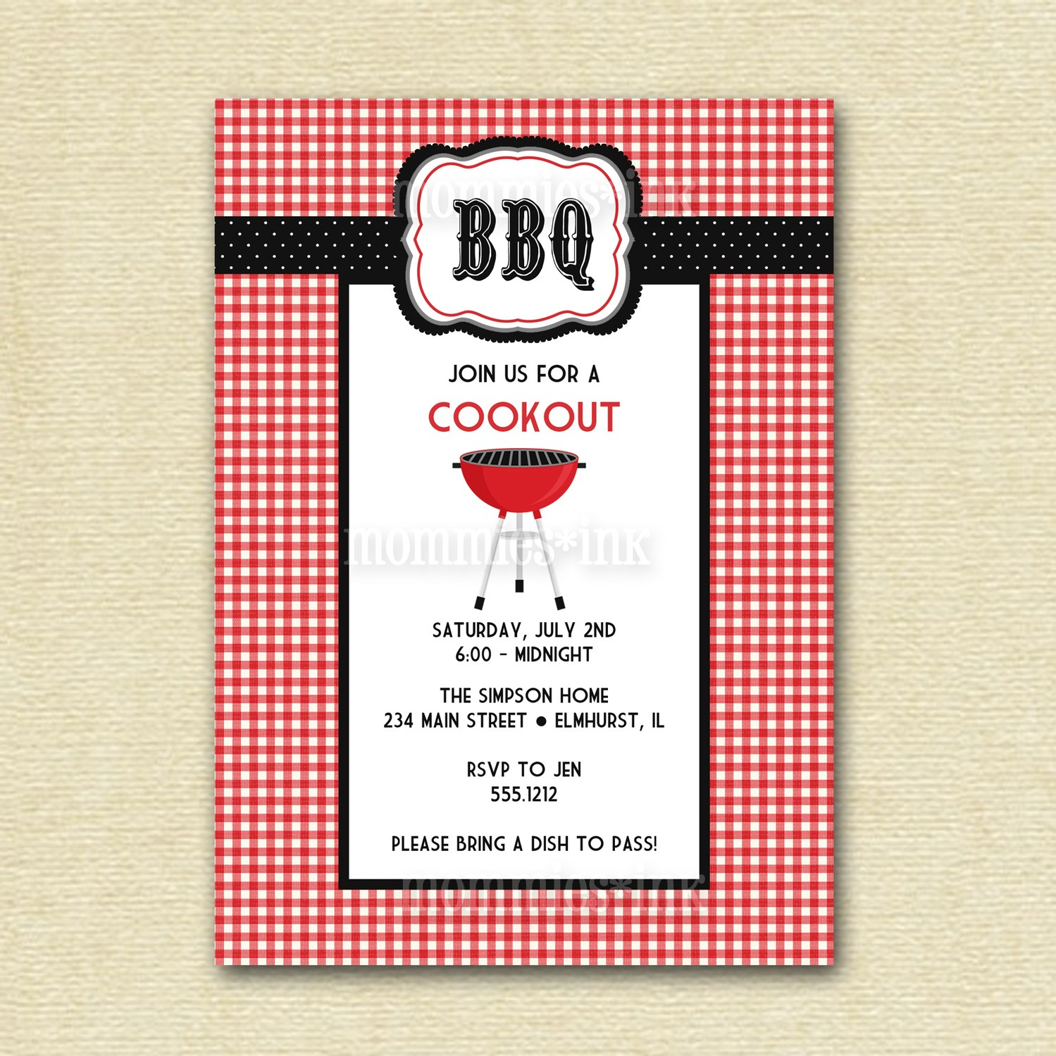 16 Free Printable Cookout Invitations Template Images - Free Cookout - Free Printable Cookout Invitations