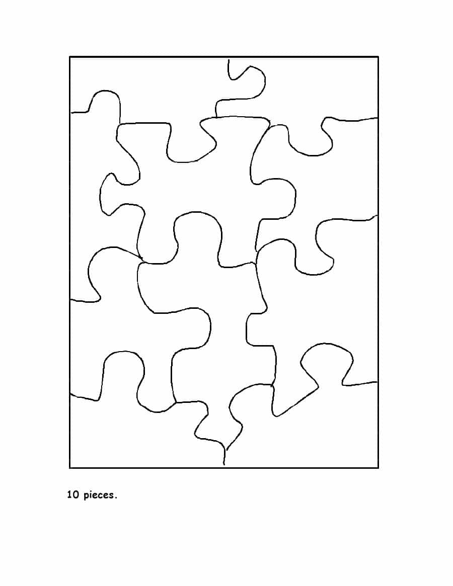 19 Printable Puzzle Piece Templates - Template Lab - Free Printable Blank Puzzle Pieces