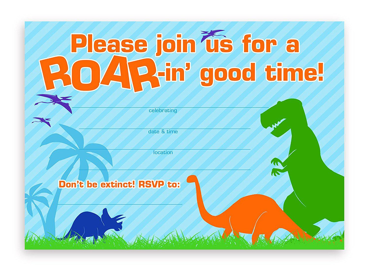 19 Roaring Dinosaur Birthday Invitations | Kittybabylove - Free Printable Dinosaur Birthday Invitations