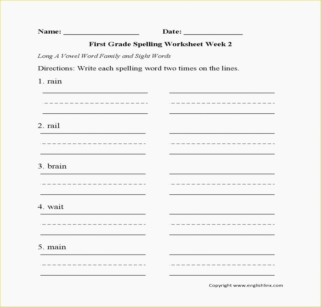 1St Grade Spelling Worksheets Free Printable Spelling Practice - Free Printable Spelling Practice Worksheets