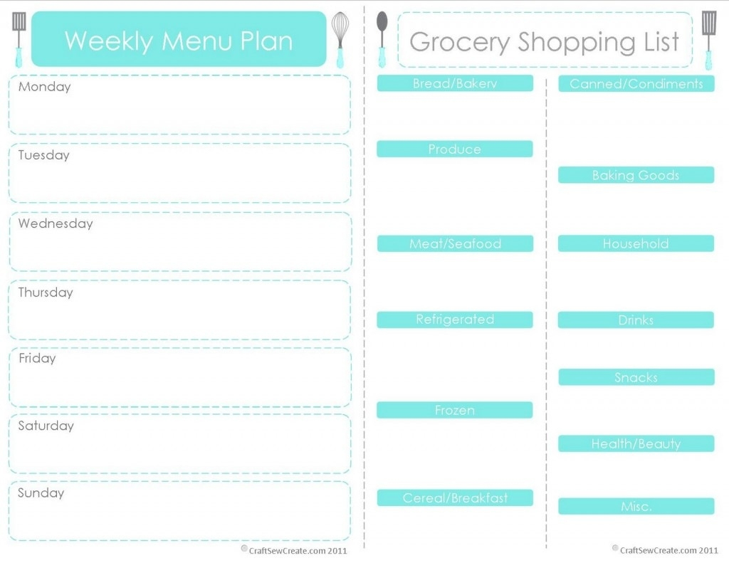 20 Free Menu Planner Printables | Fab N&amp;#039; Free Regarding Blank Weekly - Free Printable Weekly Dinner Menu Planner