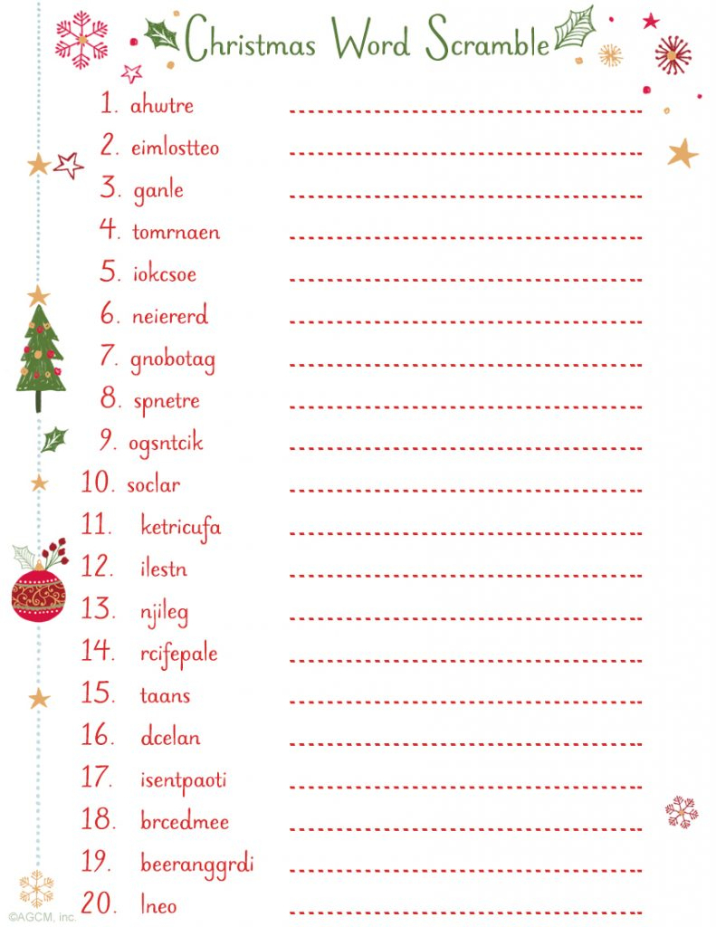 20 Free Printable Christmas Games - Christmas Celebration - All - Free Printable Christmas Word Games