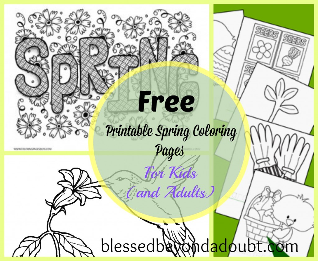 20 + Free Printable Spring Coloring Sheets For Kids (And Adults - Free Printable Spring Coloring Pages For Adults