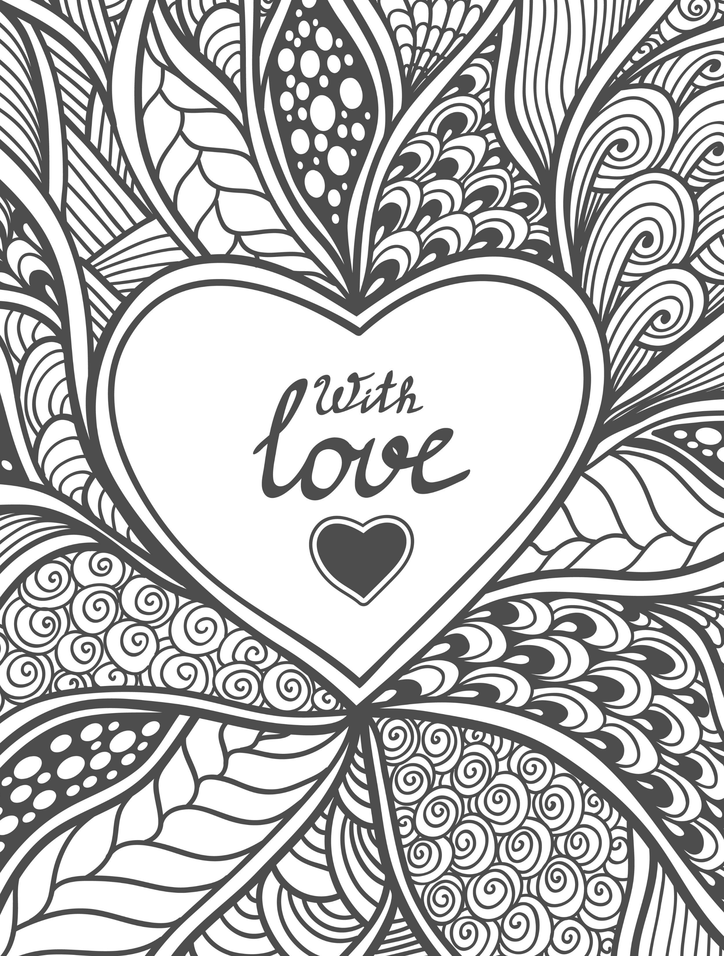 20 Free Printable Valentines Adult Coloring Pages | Coloring | Free - Free Printable Heart Designs