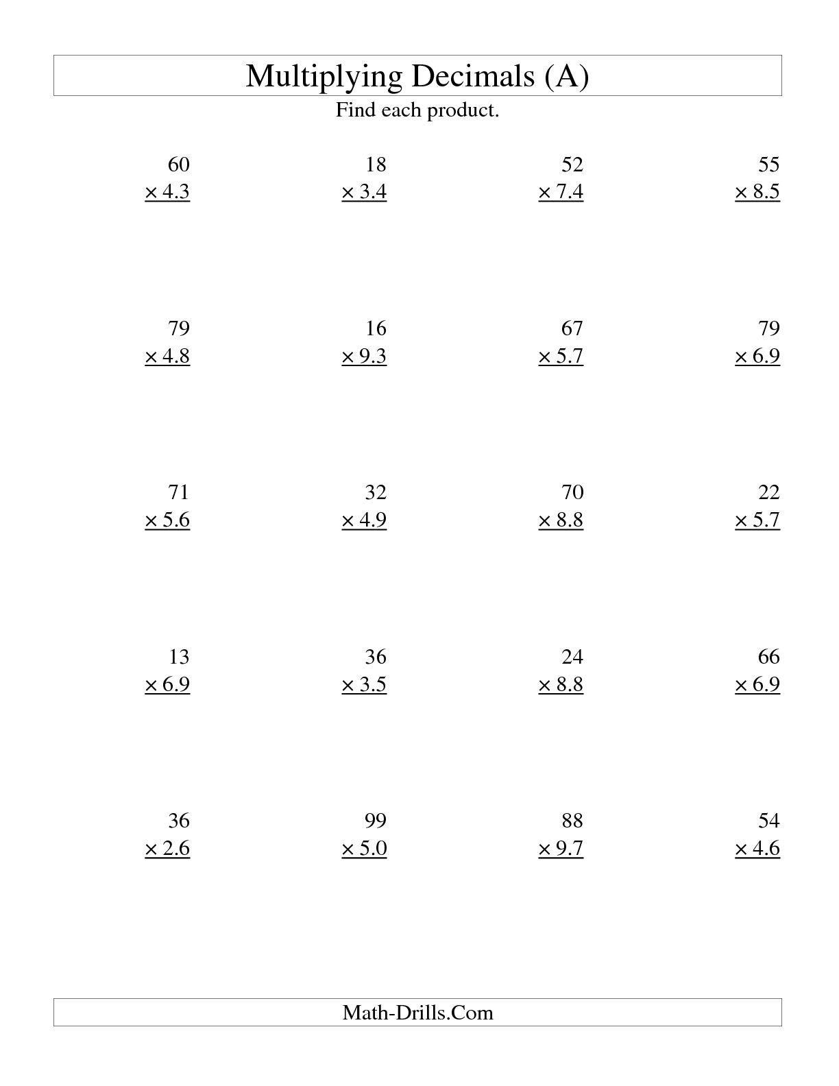 20 Inspirational Multiplying Decimals10 100 And 1000 Worksheet - Multiplying Decimals Free Printable Worksheets