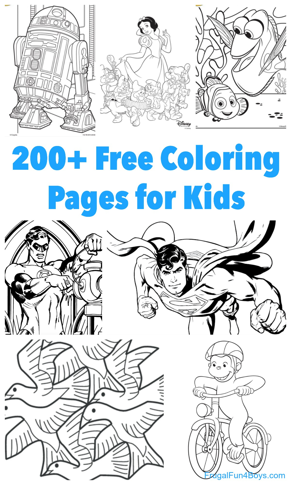 200+ Printable Coloring Pages For Kids - Frugal Fun For Boys And Girls - Free Printable Coloring Pages For Girls