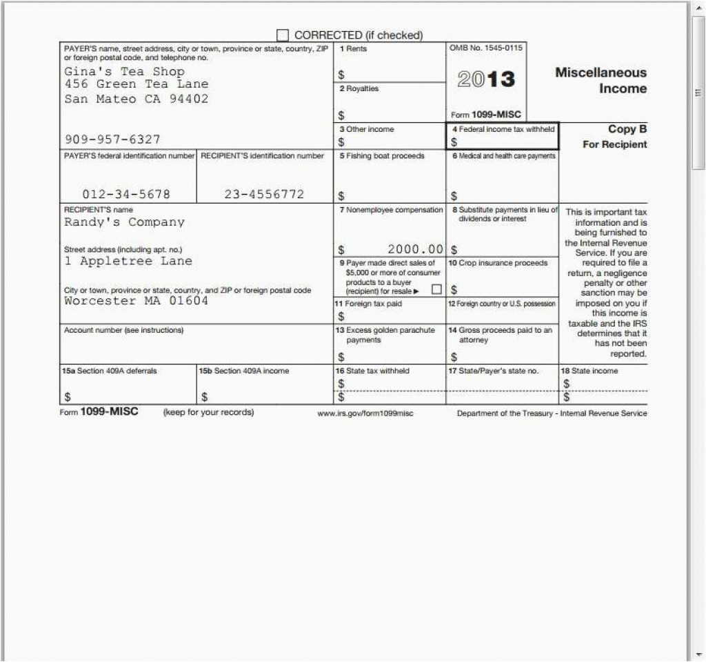 2013 1099 Form Ceriunicaasl Intended For Free Printable 1099 Misc - Free 1099 Form 2013 Printable