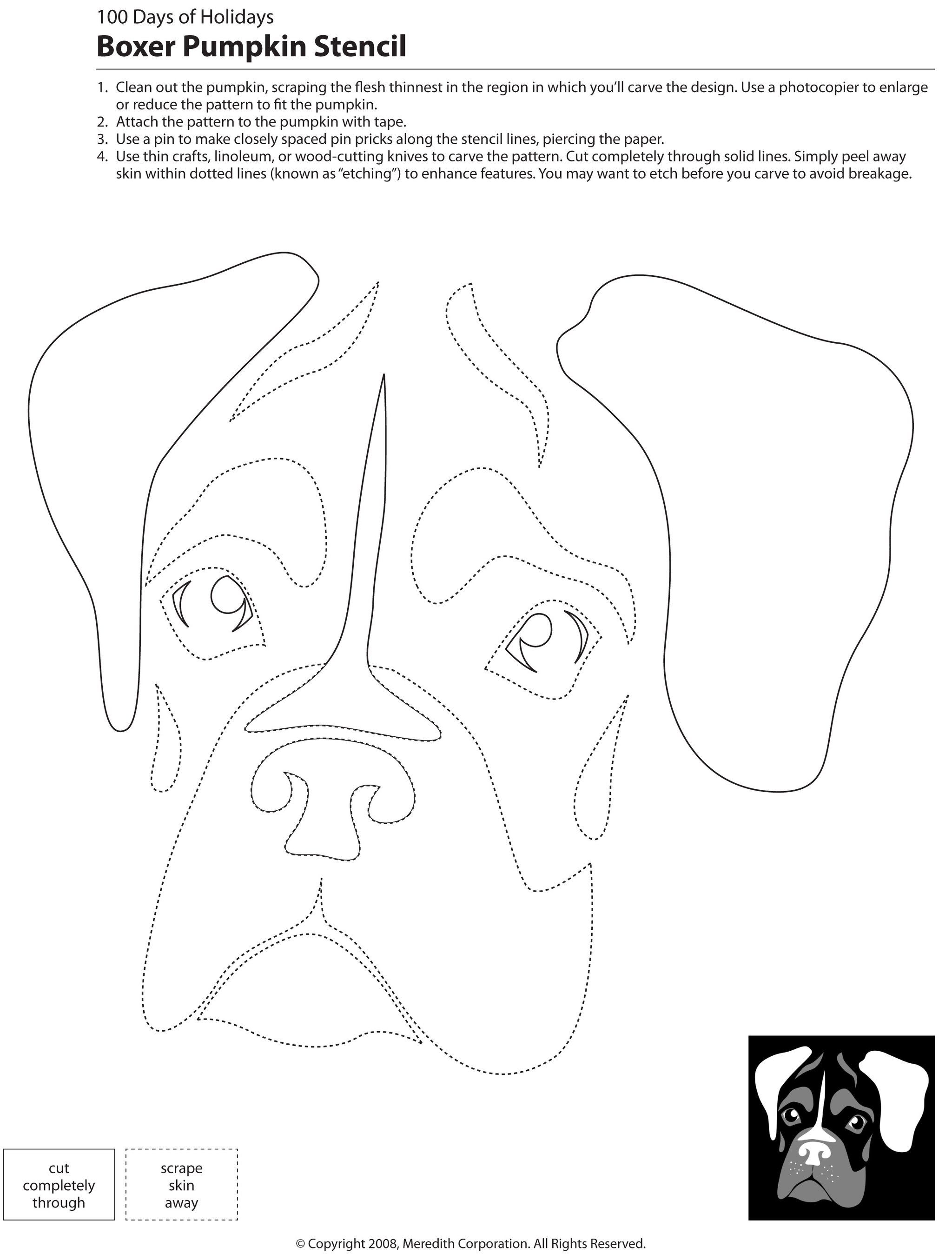 22 Free Pumpkin Carving Dog Stencils (Breed Specific) | Embroidery - Free Printable Pumpkin Carving Templates Dog