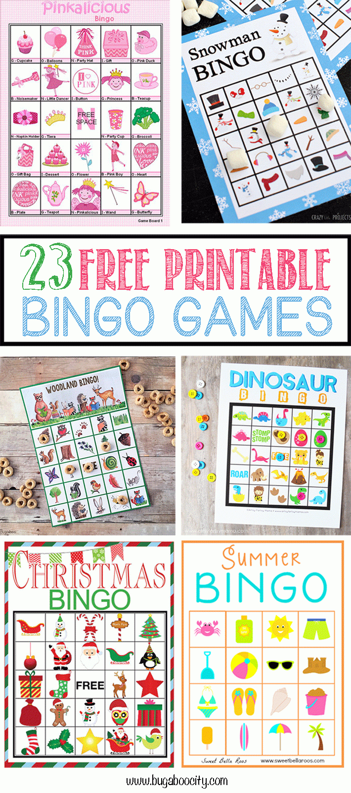 23 Free Printable Bingo Games | Bugaboocity Blog | Bingo, Bingo - Free Printable Bingo