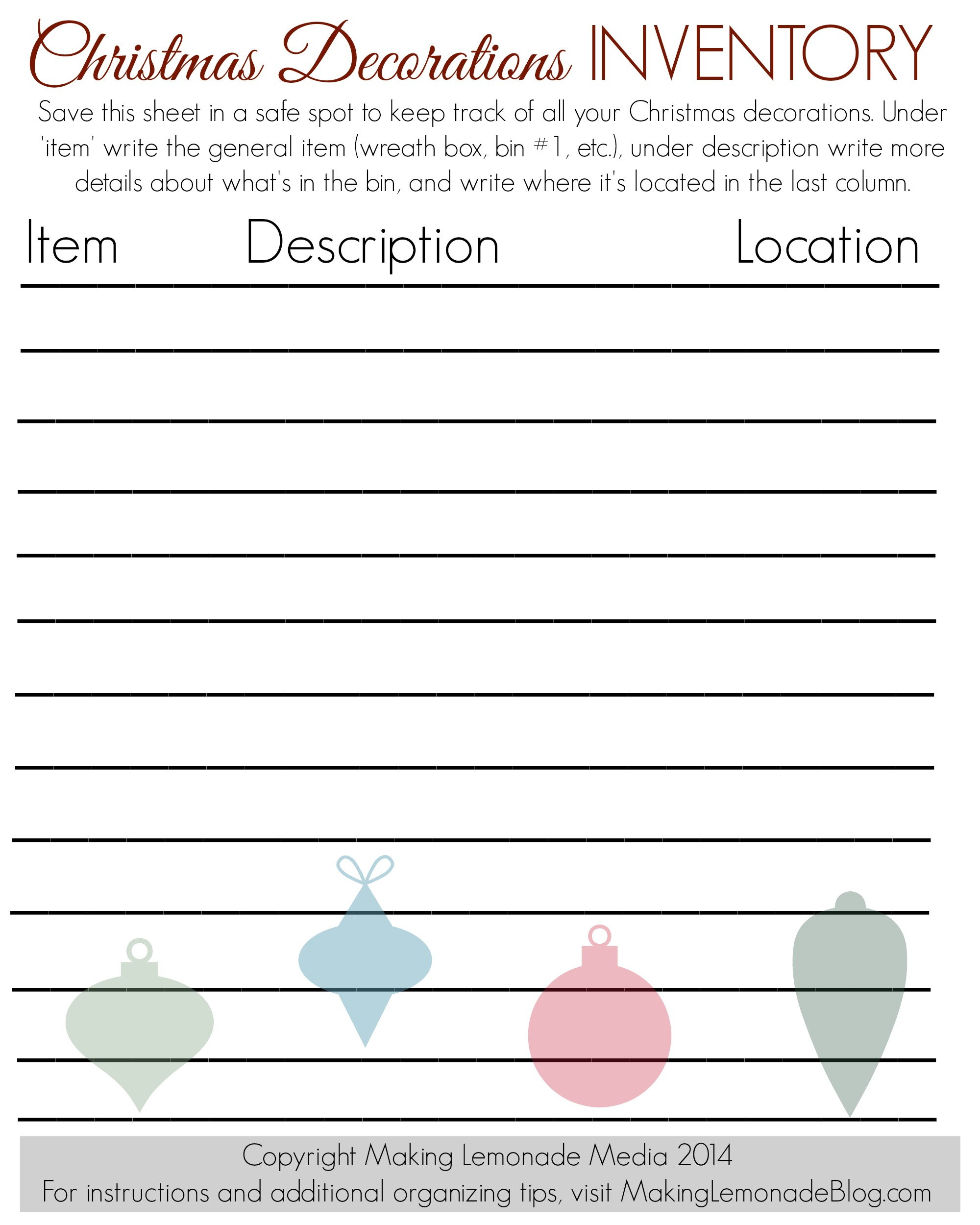 23 Free Printables To Organize Everything - Free Printable Forms For Organizing