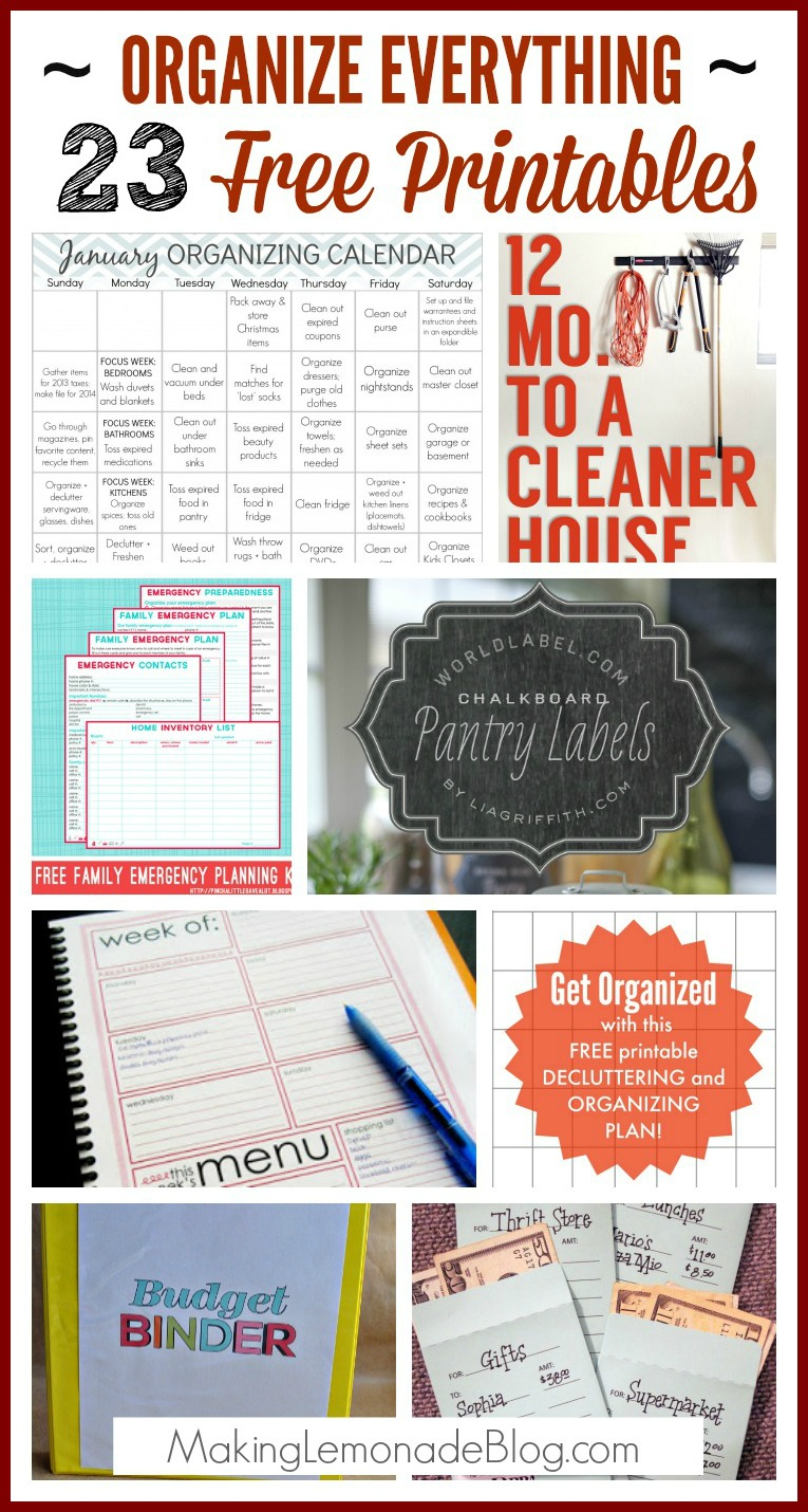 23 Free Printables To Organize Everything - Free Printable Planners And Organizers