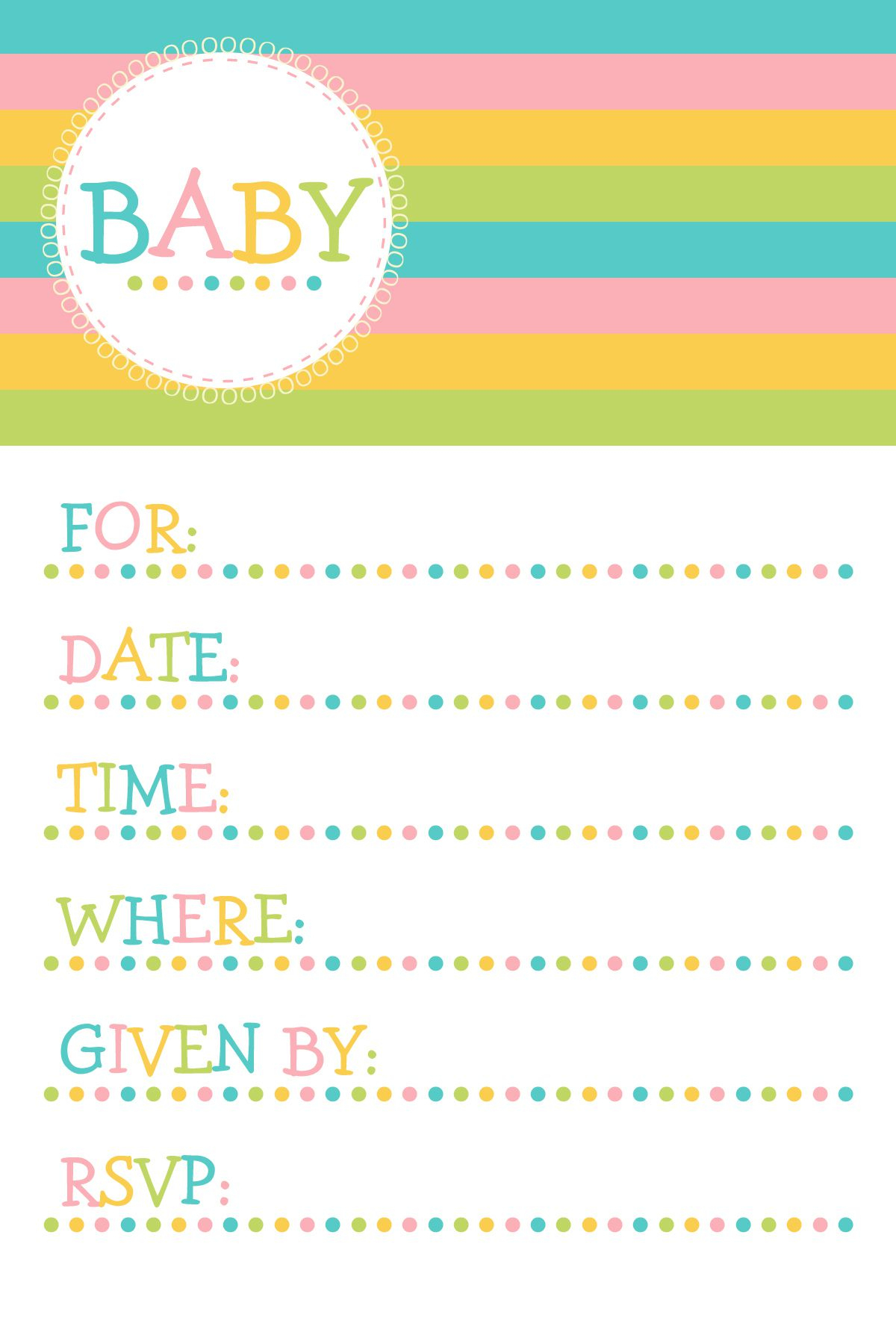 25 Adorable Free Printable Baby Shower Invitations - Baby Invitations Printable Free