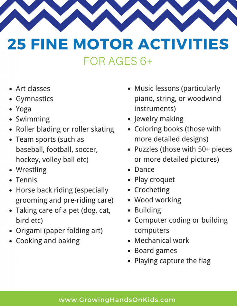 25 Fine Motor Activities For Older Kids (Ages 6+) | Free Printable - Free Printable Fine Motor Skills Worksheets