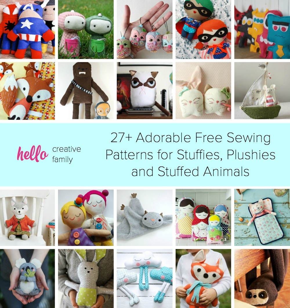 free printable stuffed animal patterns free printable