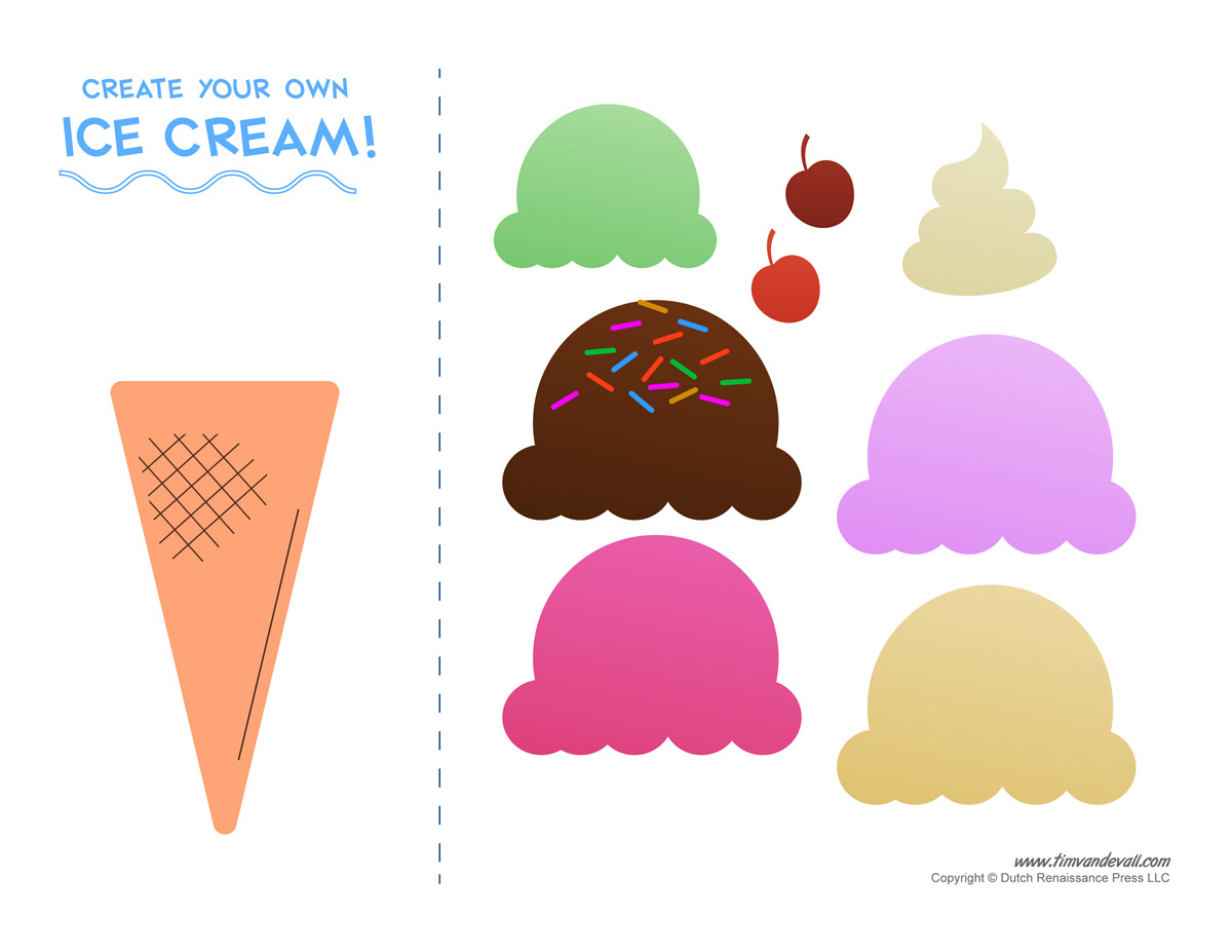 ice cream cone template free printable free printable