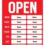 29 Images Of Free Business Hours Template | Unemeuf   Free Printable Business Hours Sign