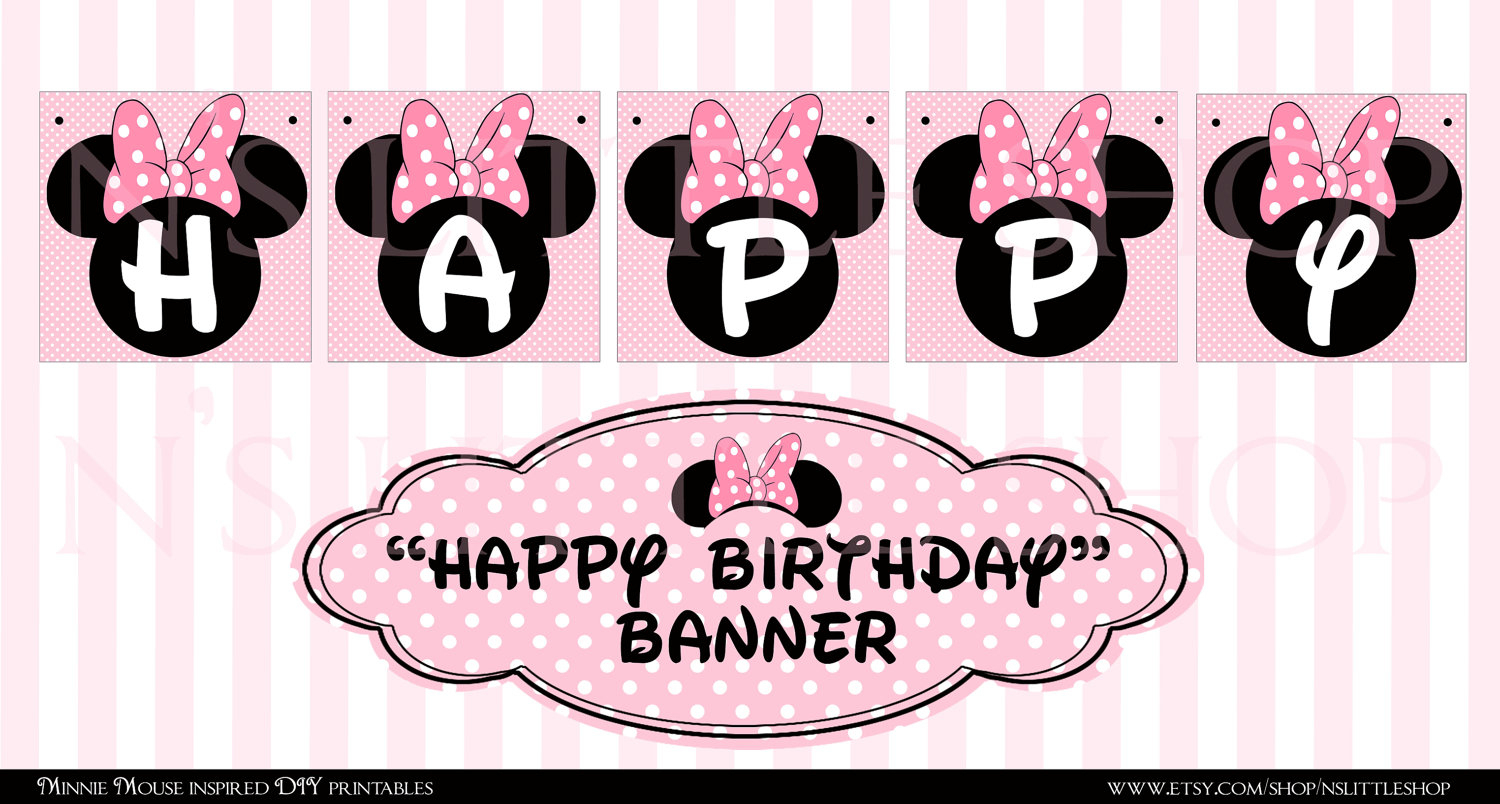 29 Images Of Minnie Mouse Banner Template | Bfegy - Free Printable Minnie Mouse Birthday Banner