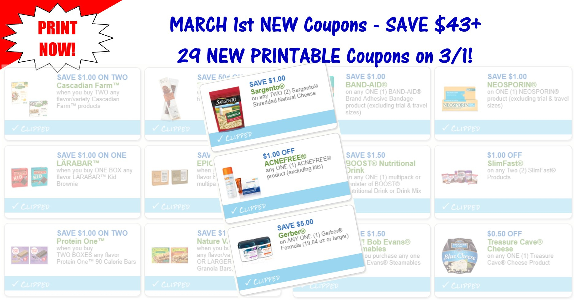 29 New Printable Coupons ~ March 1St New Coupons! - Acne Free Coupons Printable