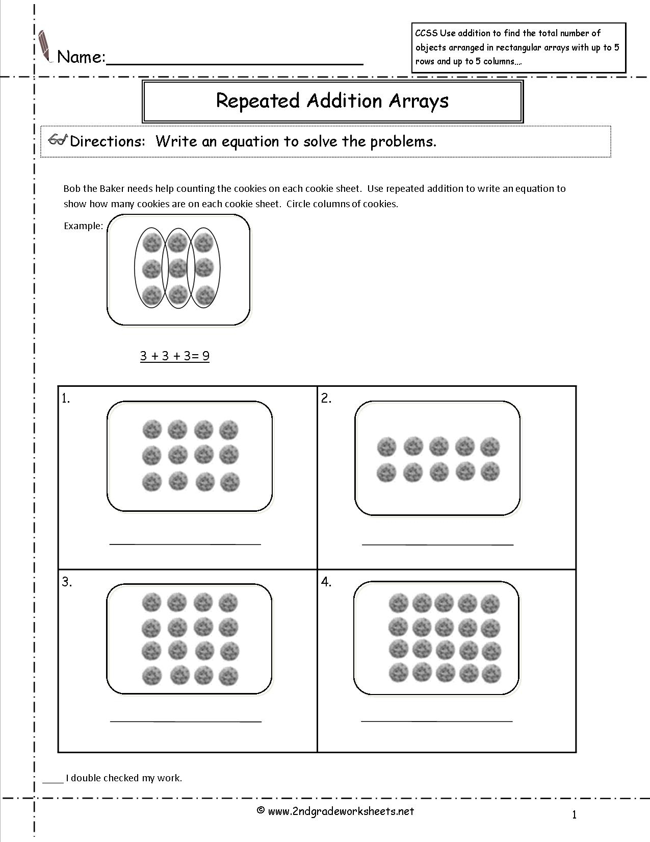 2Nd Grade Math Common Core State Standards Worksheets - Free Printable Common Core Math Worksheets For Third Grade