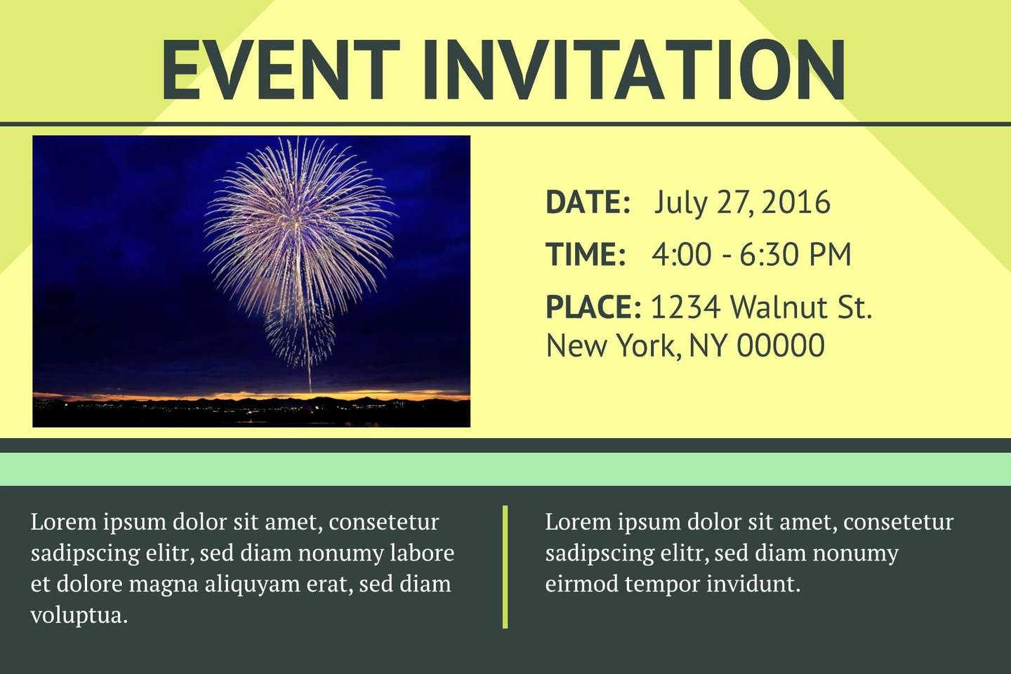3 Free Event Invitation Templates &amp;amp; Examples - Lucidpress - Free Printable Event Invitations