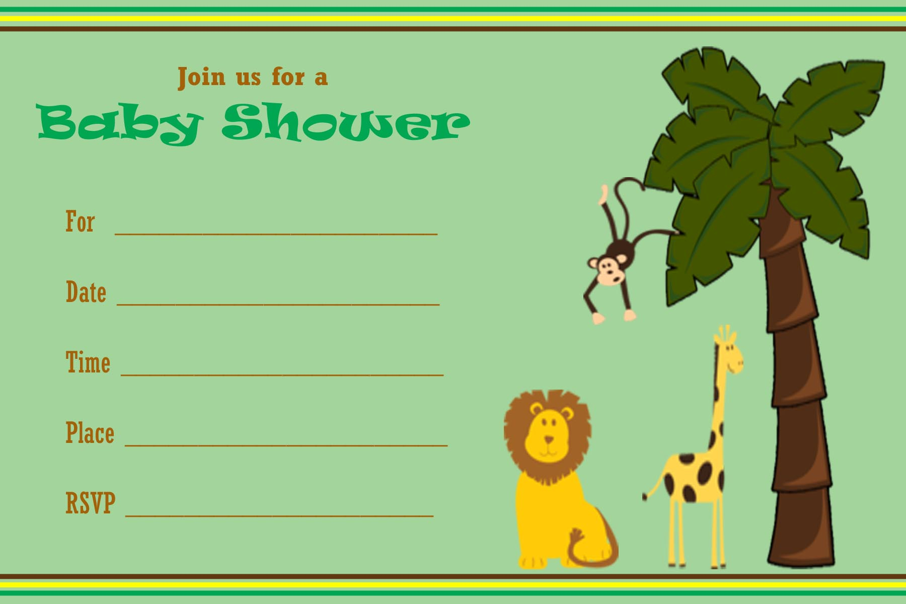 30 New Pics Jungle Baby Shower Invitations - Baby Shower Ideas - Free Printable Jungle Safari Baby Shower Invitations