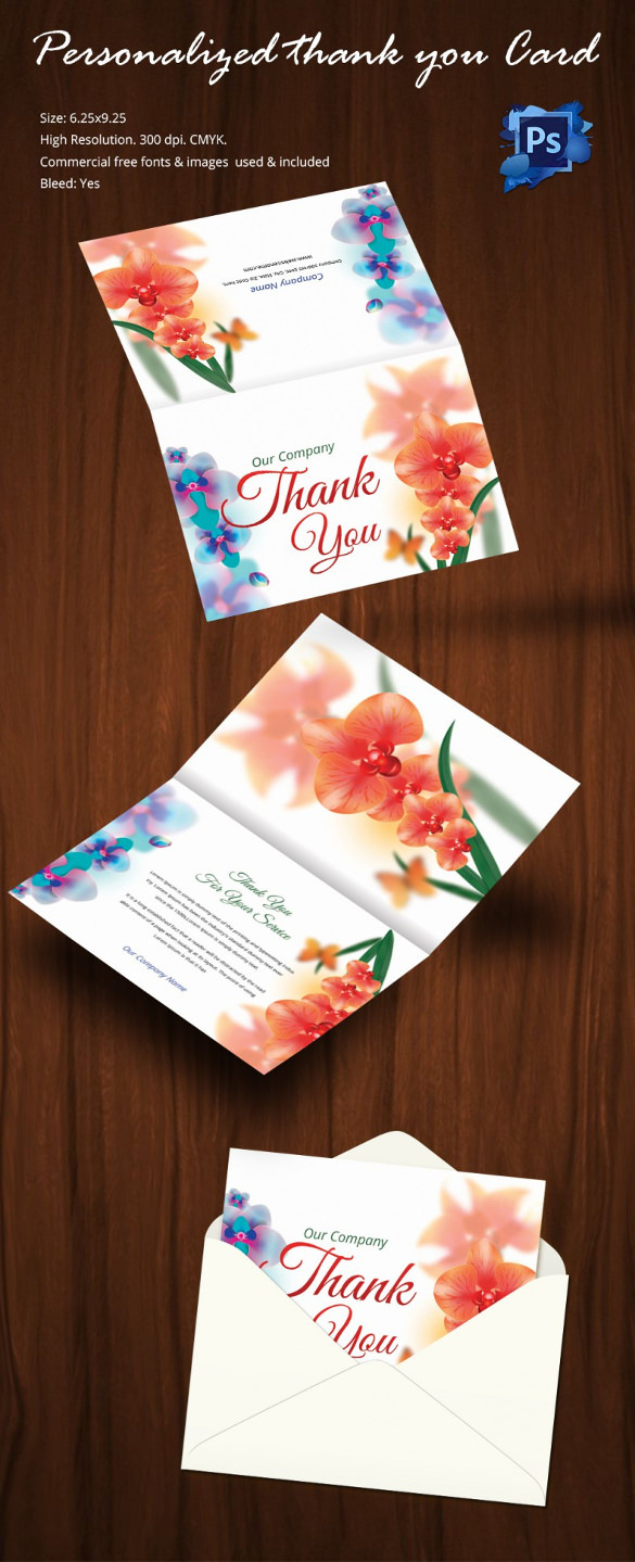 30+ Personalized Thank You Cards - Free Printable Psd, Eps Format - Free Personalized Thank You Cards Printable