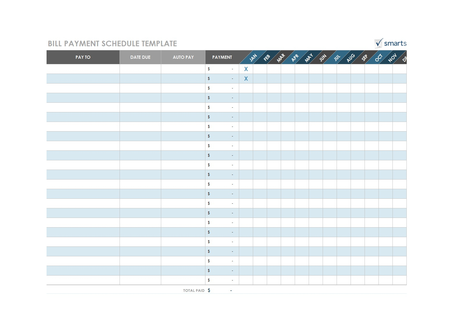 32 Free Bill Pay Checklists &amp;amp; Bill Calendars (Pdf, Word &amp;amp; Excel) - Free Printable Bill Pay Checklist