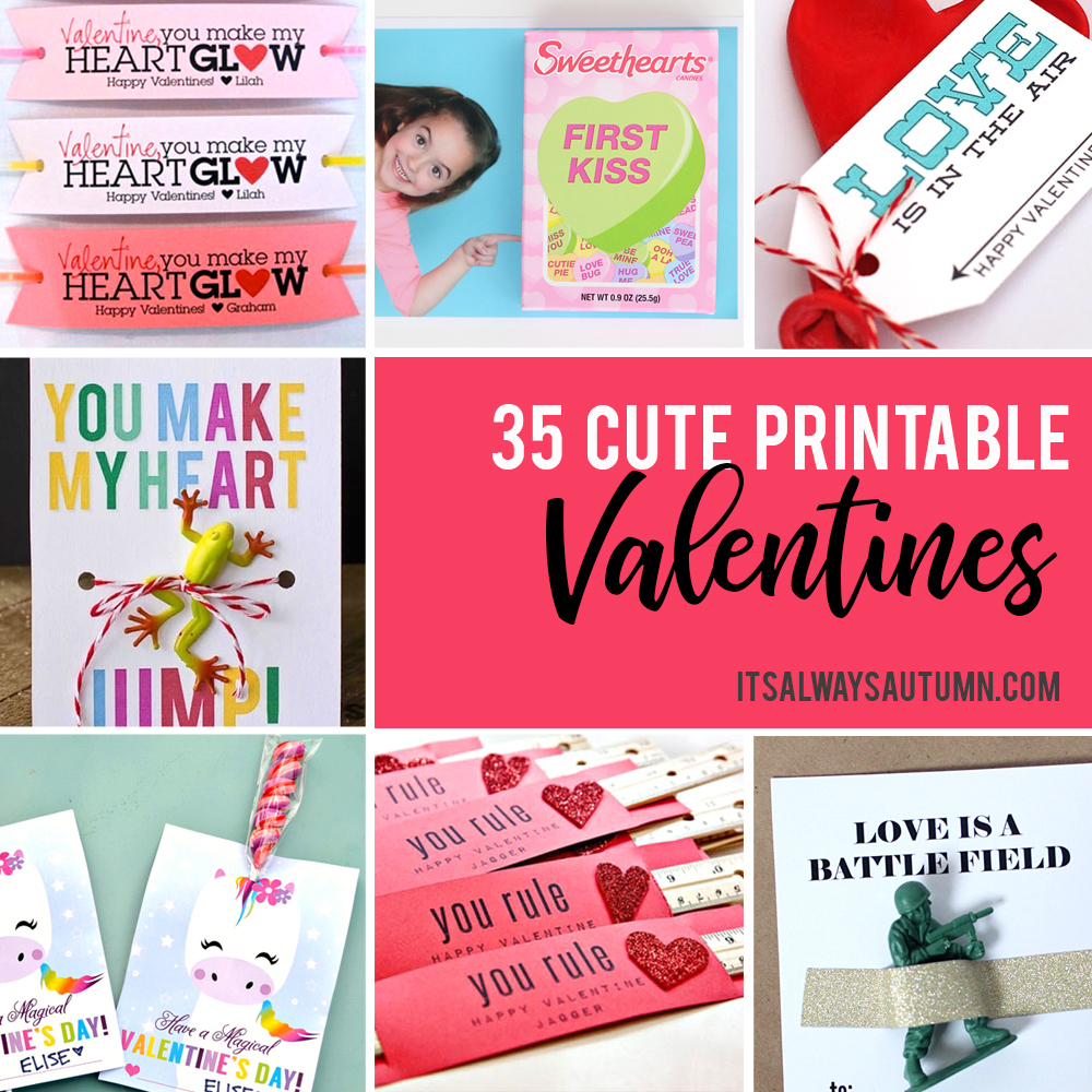 35 Adorable Diy Valentine&amp;#039;s Cards To Print At Home For Your Kids - Free Printable School Valentines Cards