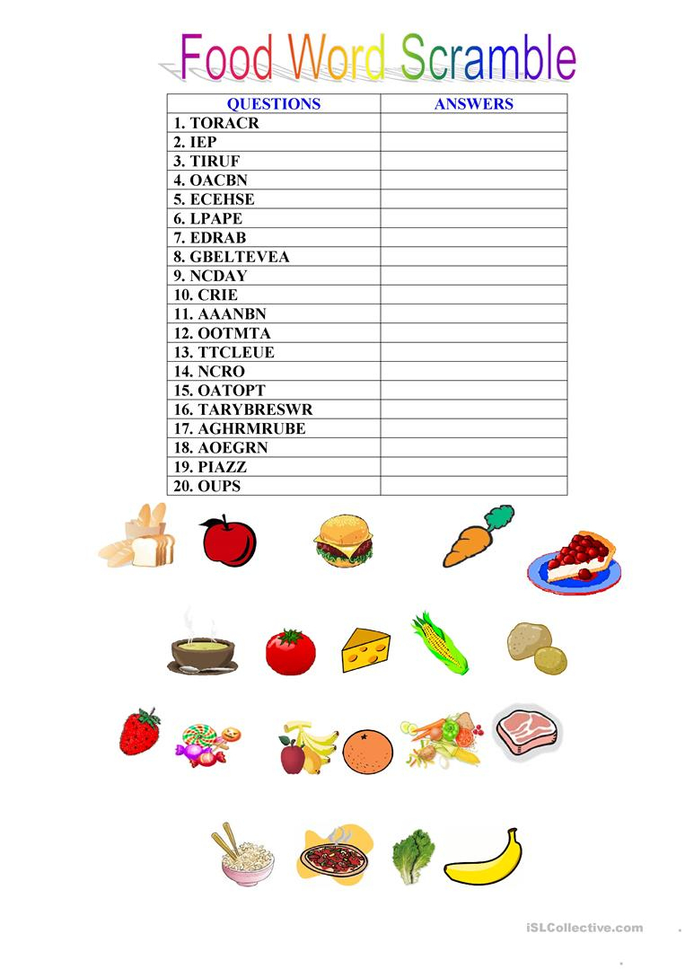 35 Free Esl Word Scramble Worksheets - Free Printable Word Scramble Worksheets