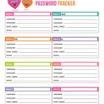 39 Best Password List Templates (Word, Excel & Pdf)   Template Lab   Free Printable Password Log