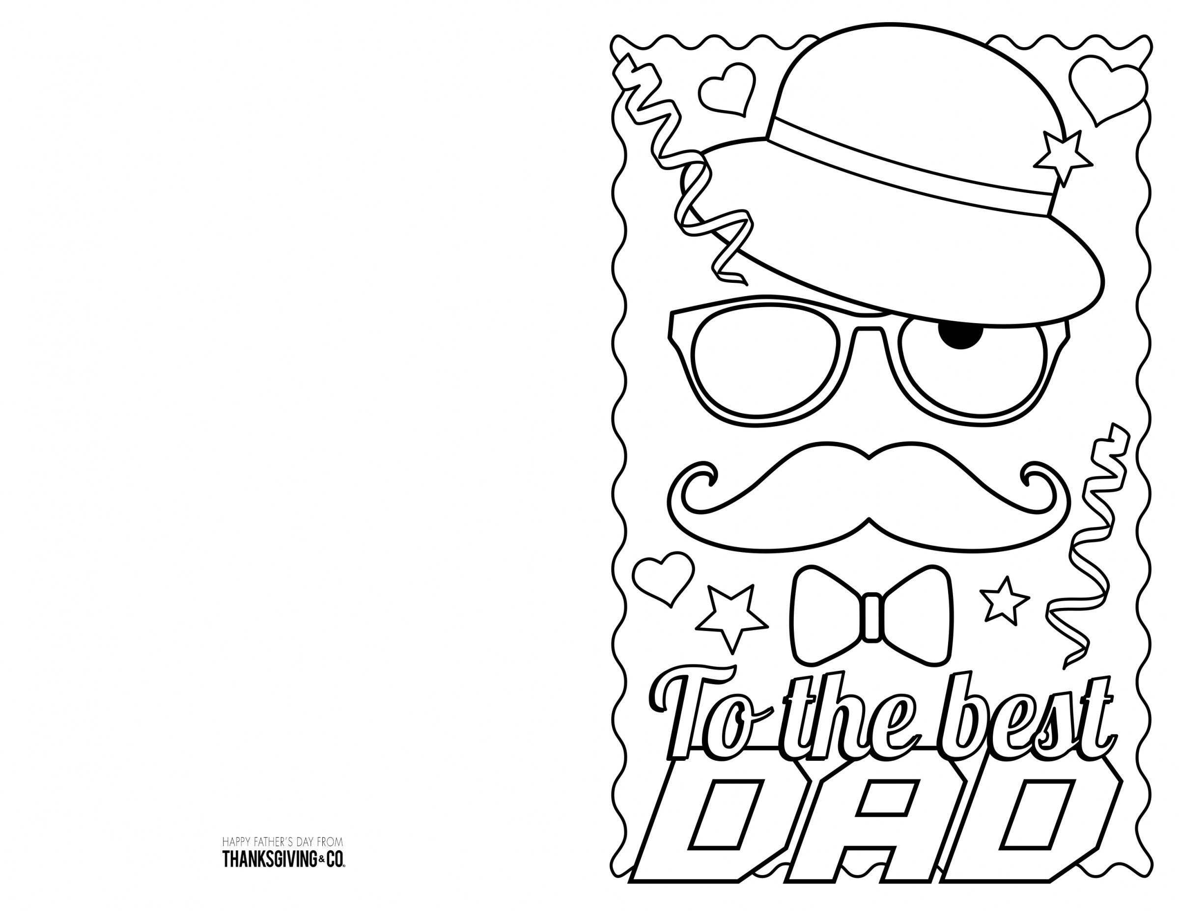 4 Free Printable Father&amp;#039;s Day Cards To Color - Thanksgiving - Free Printable Cards To Color