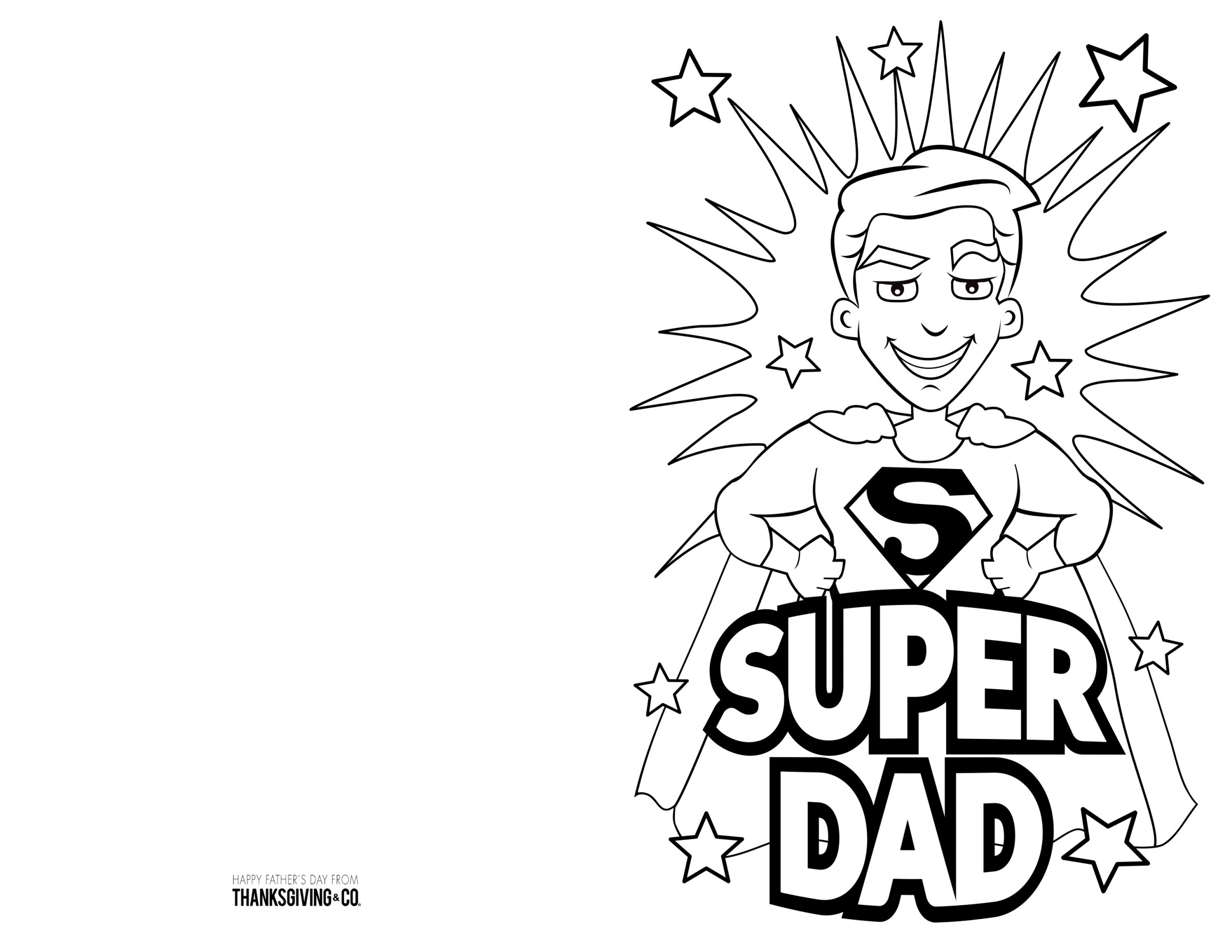 4 Free Printable Father&amp;#039;s Day Cards To Color - Thanksgiving - Free Printable Fathers Day Cards