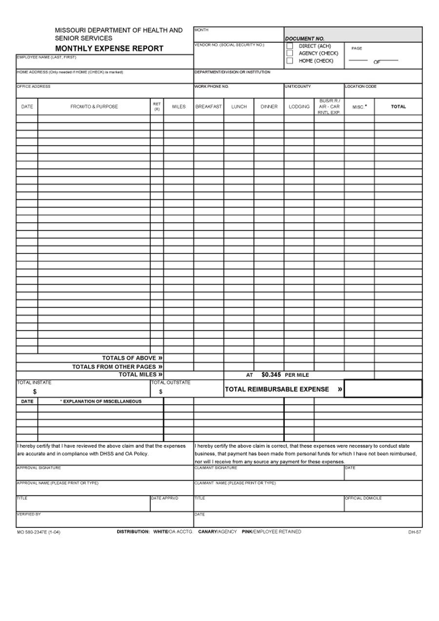 40+ Expense Report Templates To Help You Save Money - Template Lab - Free Printable Finance Sheets