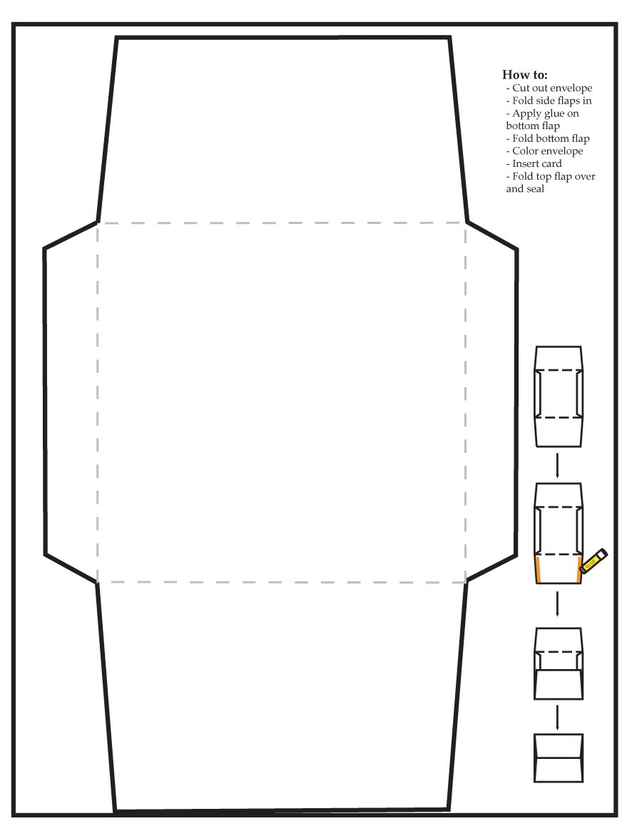 40+ Free Envelope Templates (Word + Pdf) - Template Lab - Free Printable Envelope Size 10 Template