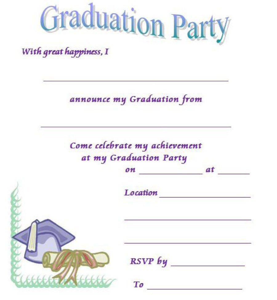 40+ Free Graduation Invitation Templates ᐅ Template Lab - Free Printable Graduation Invitation Templates