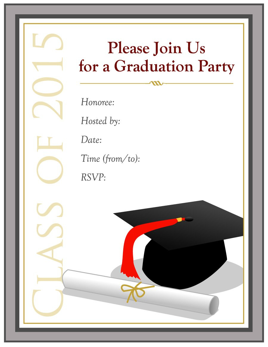 40+ Free Graduation Invitation Templates ᐅ Template Lab - Free Printable Graduation Invitation Templates