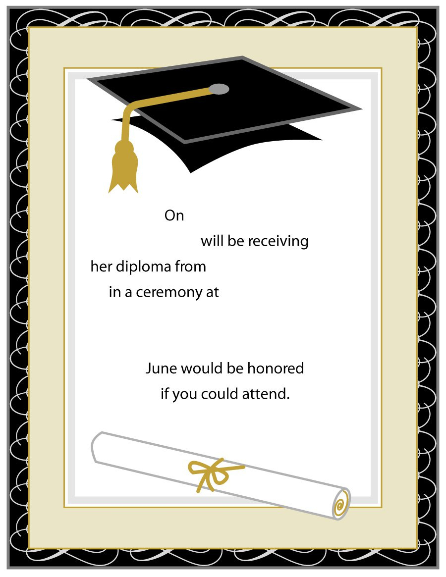 40+ Free Graduation Invitation Templates ᐅ Template Lab - Free Printable Graduation Invitation Templates