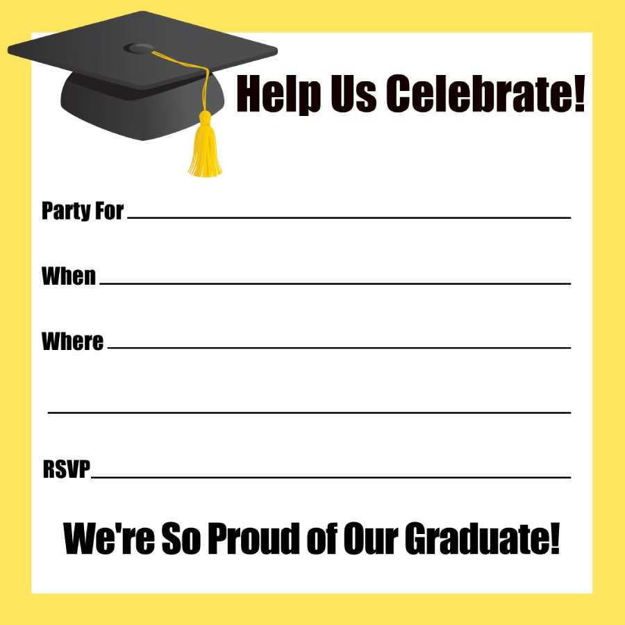 40+ Free Graduation Invitation Templates - Template Lab - Free Printable Graduation Dinner Invitations