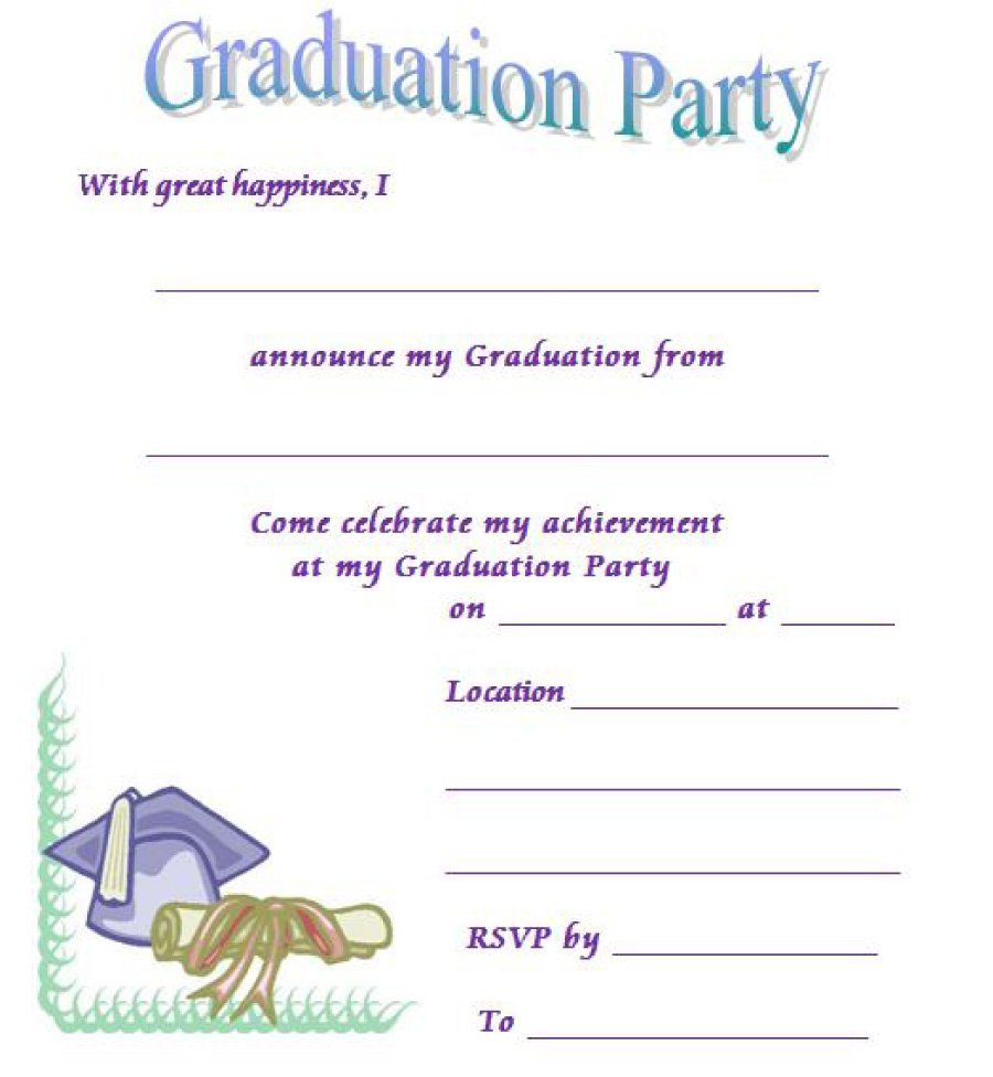 40+ Free Graduation Invitation Templates - Template Lab - Free Printable Graduation Party Games