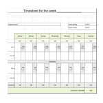 40 Free Timesheet / Time Card Templates ᐅ Template Lab   Monthly Timesheet Template Free Printable