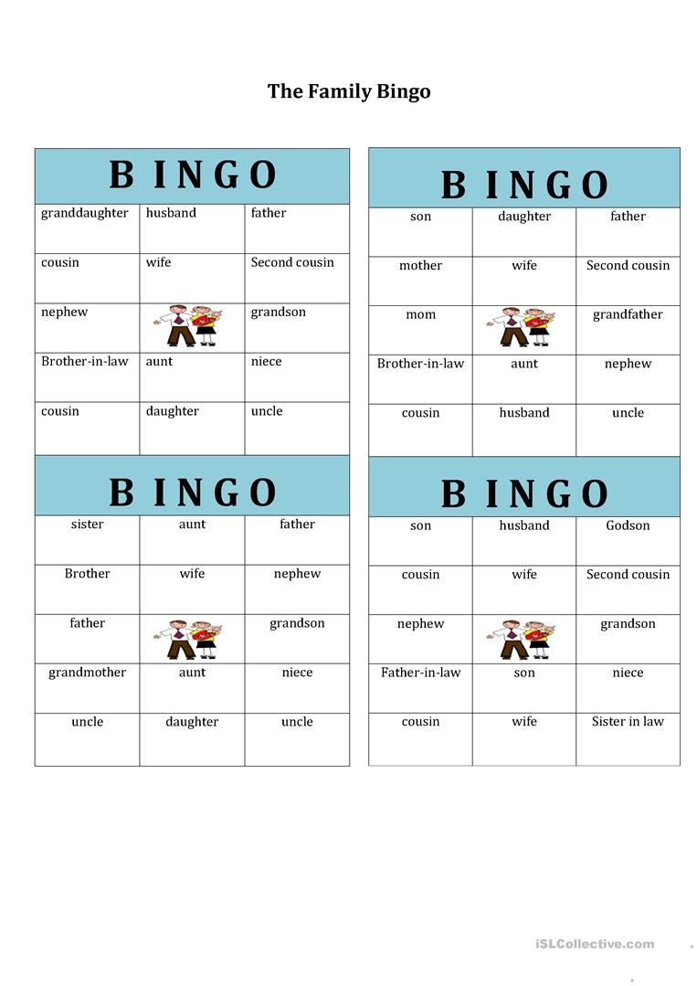 406 Free Esl Bingo Worksheets - Free Printable Parts Of Speech Bingo