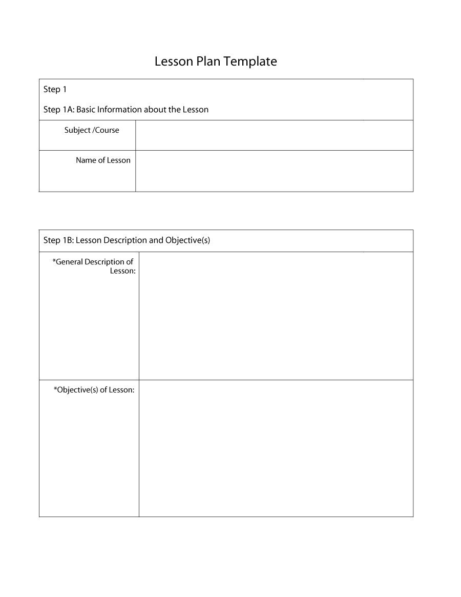 44 Free Lesson Plan Templates [Common Core, Preschool, Weekly] - Free Printable Preschool Lesson Plans