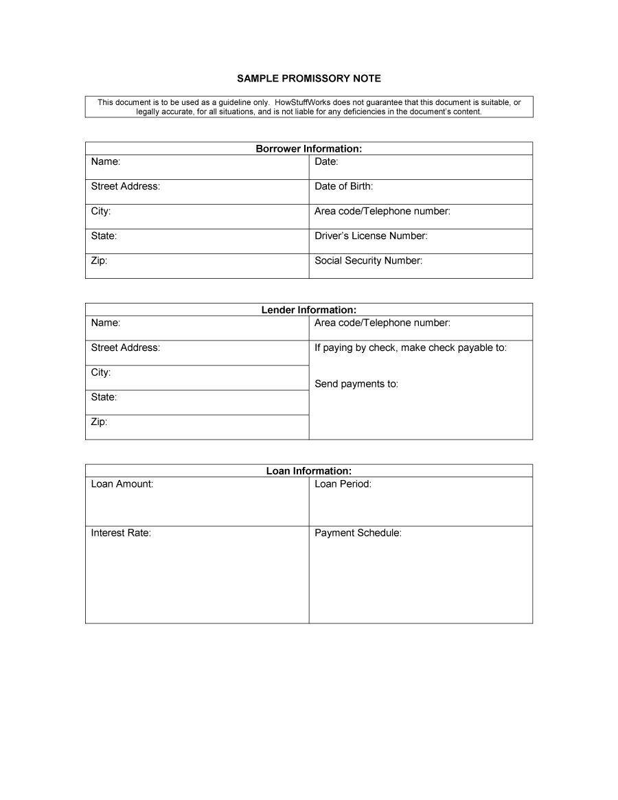 45 Free Promissory Note Templates &amp;amp; Forms [Word &amp;amp; Pdf] ᐅ Template Lab - Free Printable Promissory Note Template