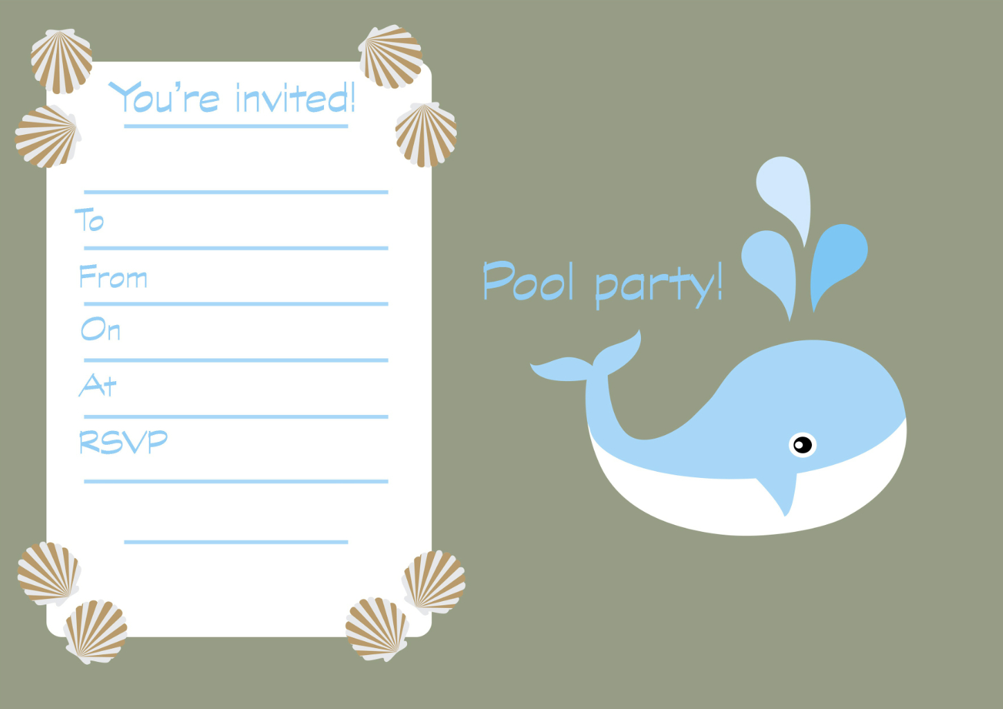 45 Pool Party Invitations | Kittybabylove - Free Printable Pool Party Birthday Invitations