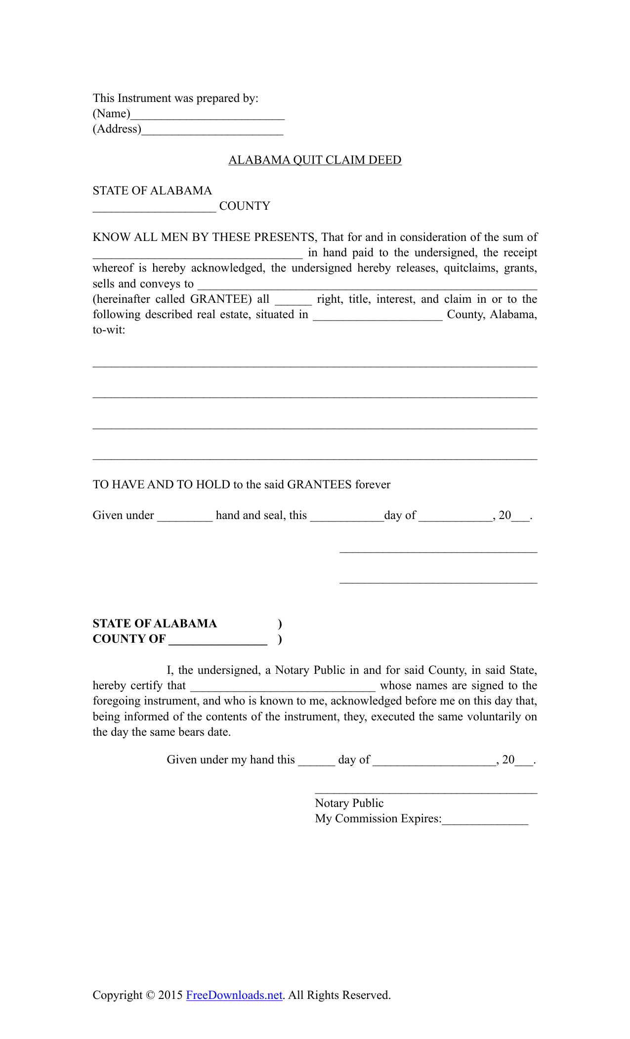 46 Free Quit Claim Deed Forms Templates Template Lab #49519005611 - Free Printable Quit Claim Deed Washington State Form