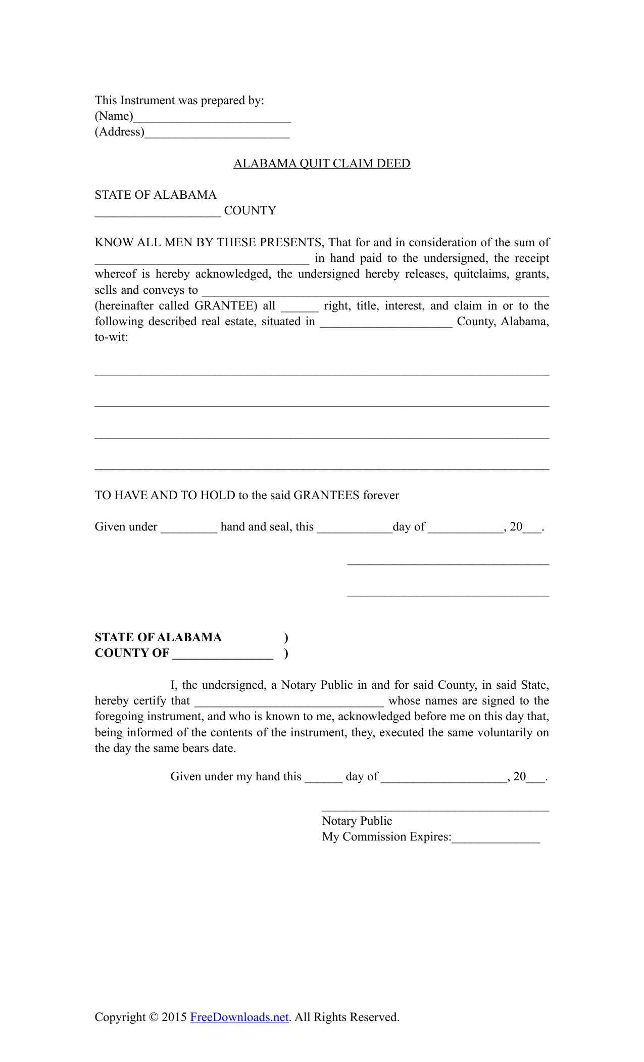 printable free quit claim deed form siana design