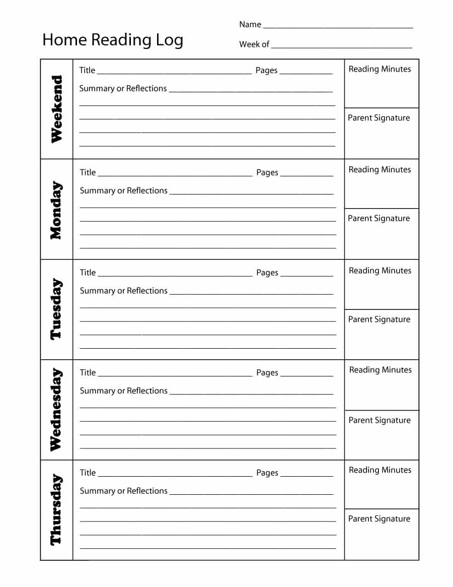 47 Printable Reading Log Templates For Kids, Middle School &amp;amp; Adults - Free Printable Reading Log