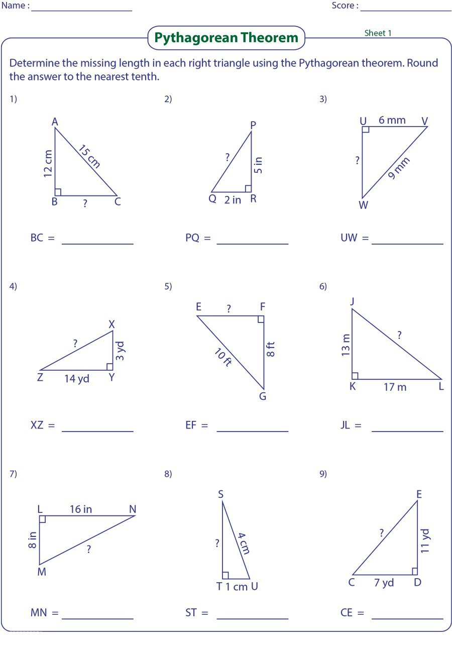 48 Pythagorean Theorem Worksheet With Answers [Word + Pdf] - Free Printable Pythagorean Theorem Worksheets