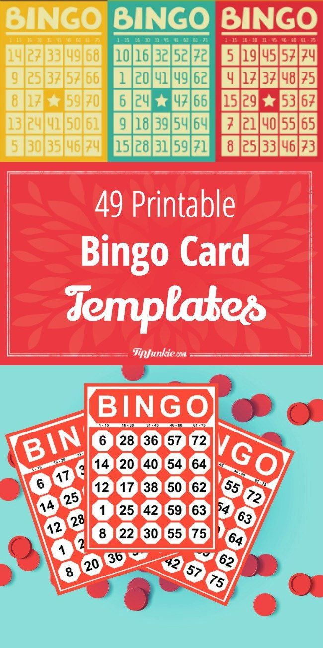 49 Printable Bingo Card Templates | Monthly Ministry Ideas | Bingo - Free Printable Number Bingo Cards 1 20